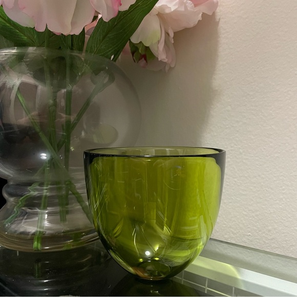 Orrefors Lime Green Bowl 4” Swedish - Picture 14 of 16